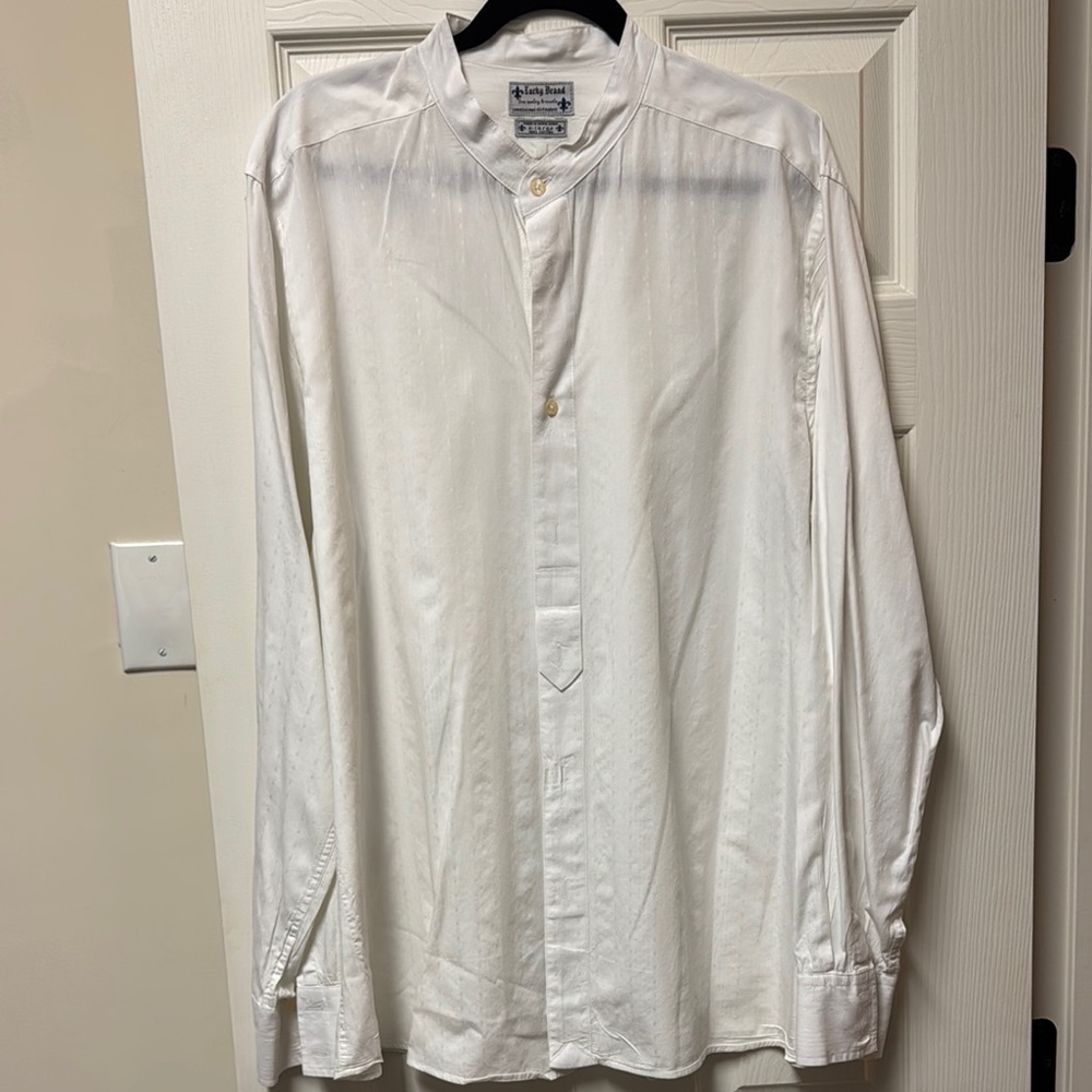 Lucky Brand Men's White Button-Up Shirt